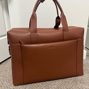 Monos Brown Leather duffle bag for Men